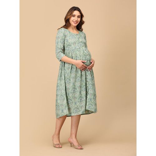 Buy The Mom Store Moss-t Have Maternity & Nursing Dress Online Buy The Mom Store Moss-t Have Maternity & Nursing Dress Online