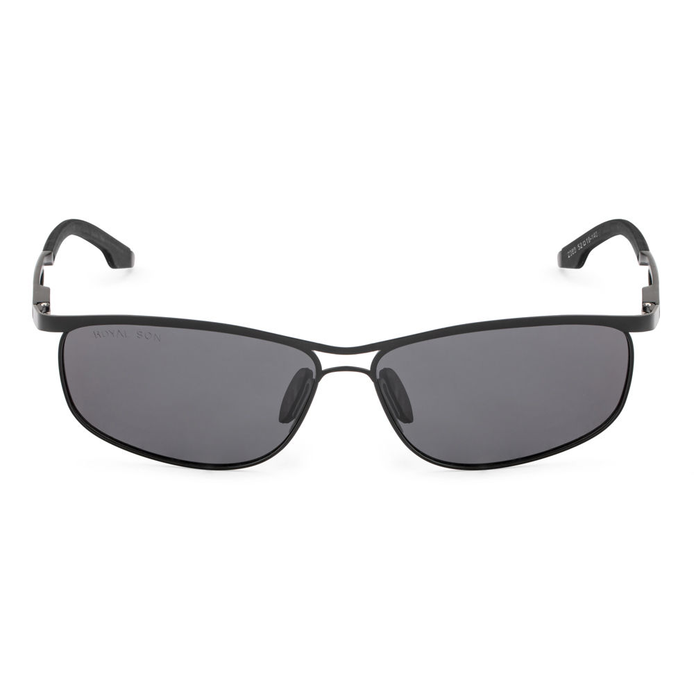 Royal Son Men Wrap Around Polarized Uv Protection Sunglasses Black Lens  (medium)-chi00109-c1