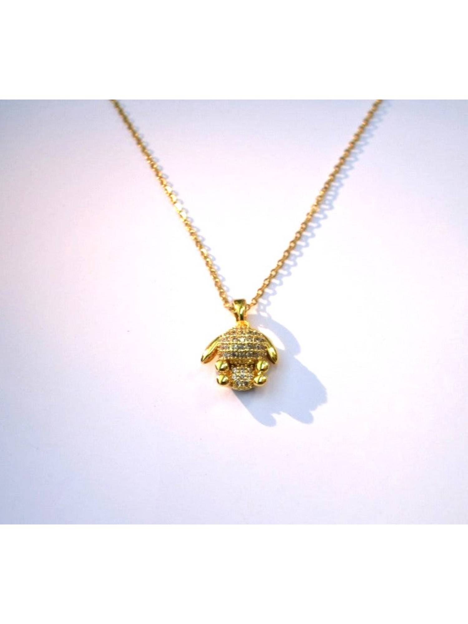 Dkane Designs Women Funny Bunny Stone Studded Necklace