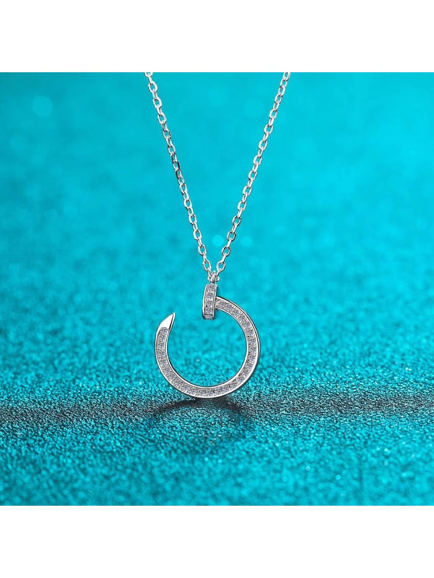 Dkane Designs Women Crescent Spark Stone Studded Necklace