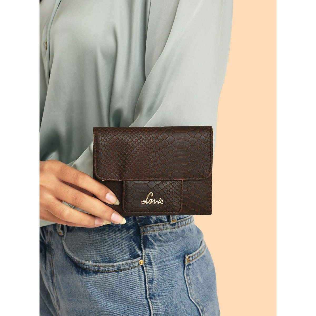 Buy LAVIE Womens Snap Closure 2 Fold Wallet
