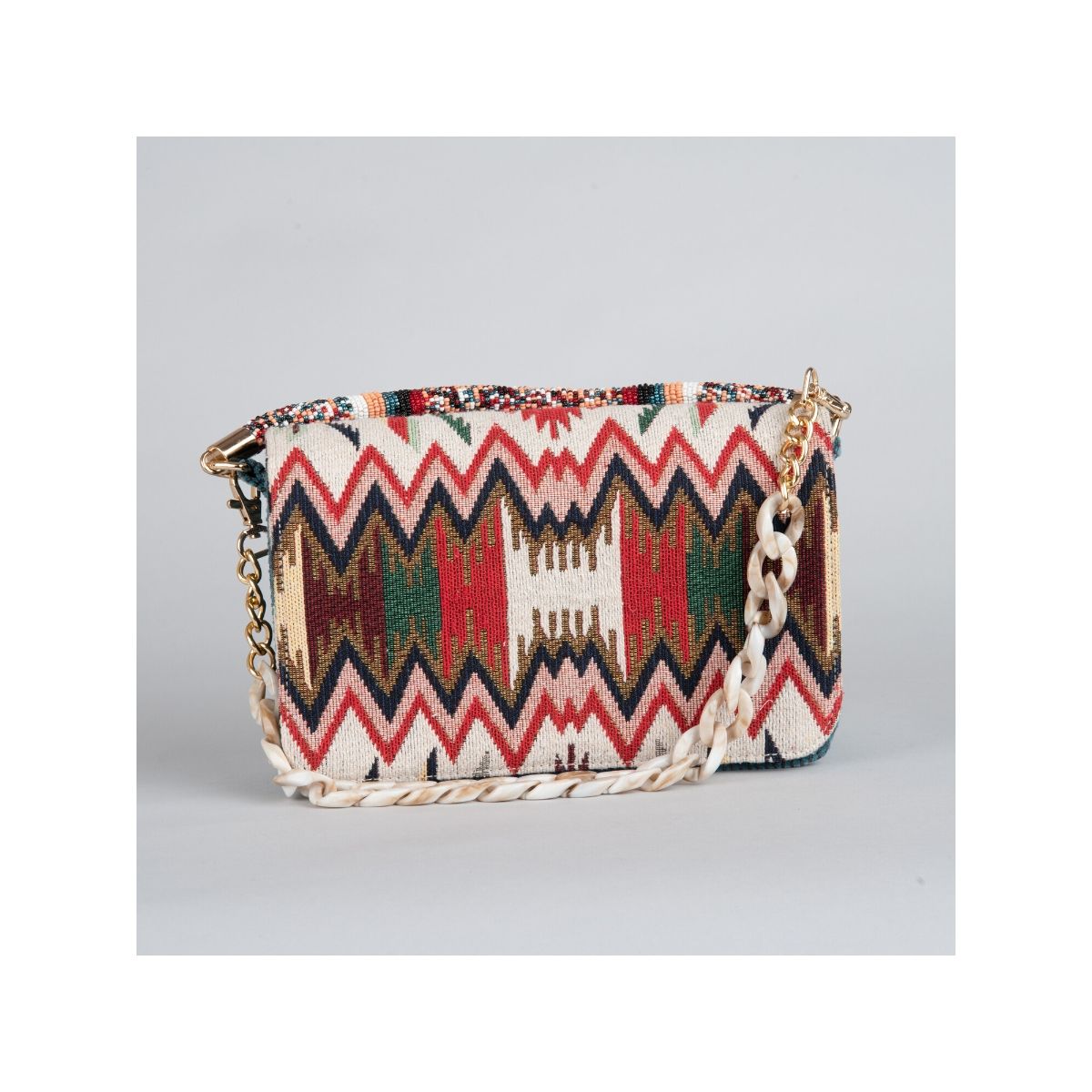 ETCETERA Women Hand Bag In Suede And Multicolour Cotton Fabric (Multi-Color) At Nykaa, Best Beauty Products Online