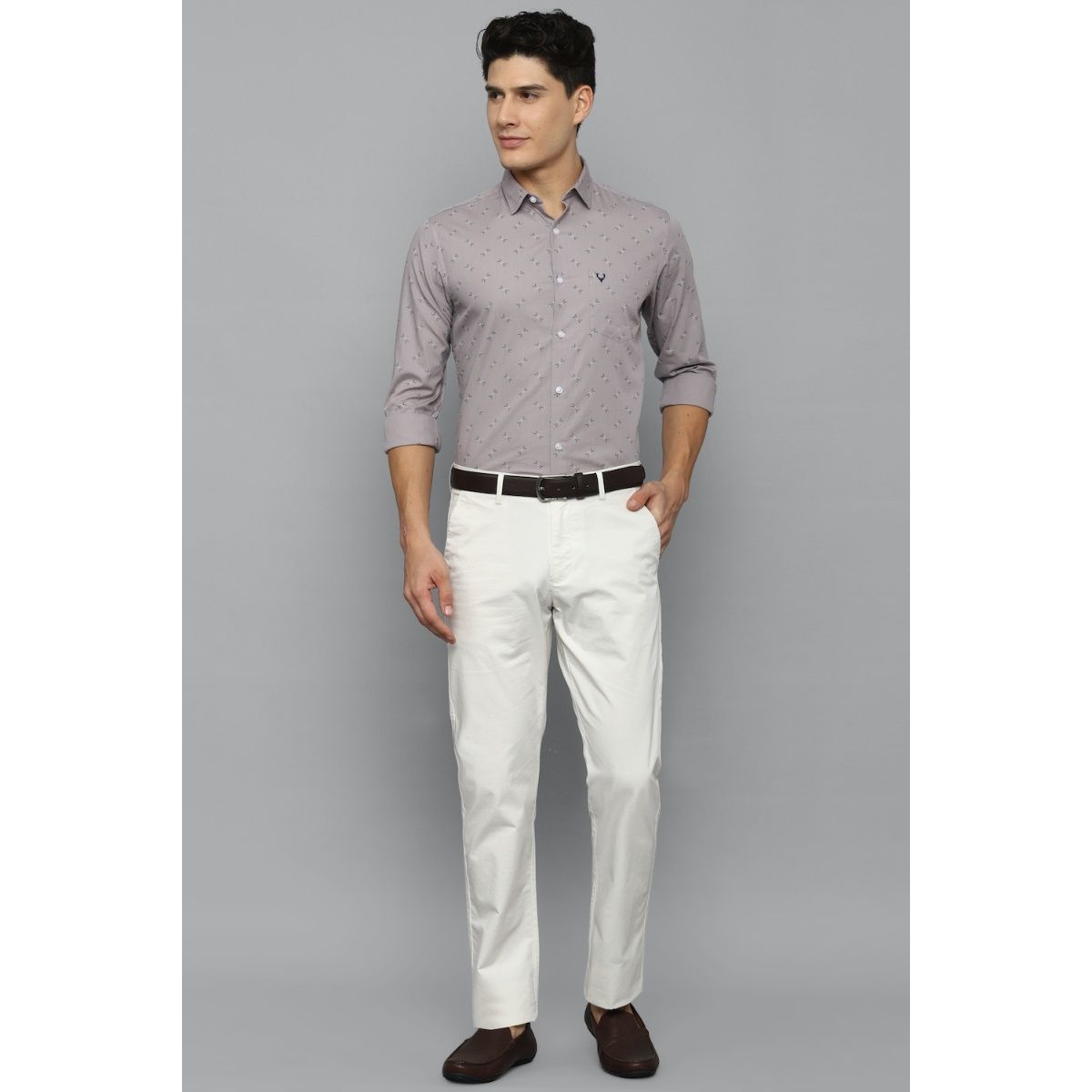 Allen Solly Grey Trousers - Buy Allen Solly Grey Trousers online in India