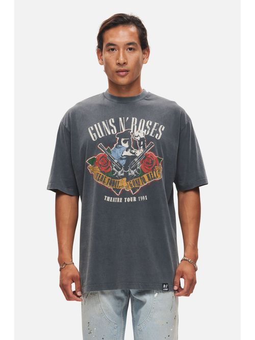 guns n roses dress t shirt Guns n Roses Tee Dress, Fishnet Sleeves, Fringed Cuffs