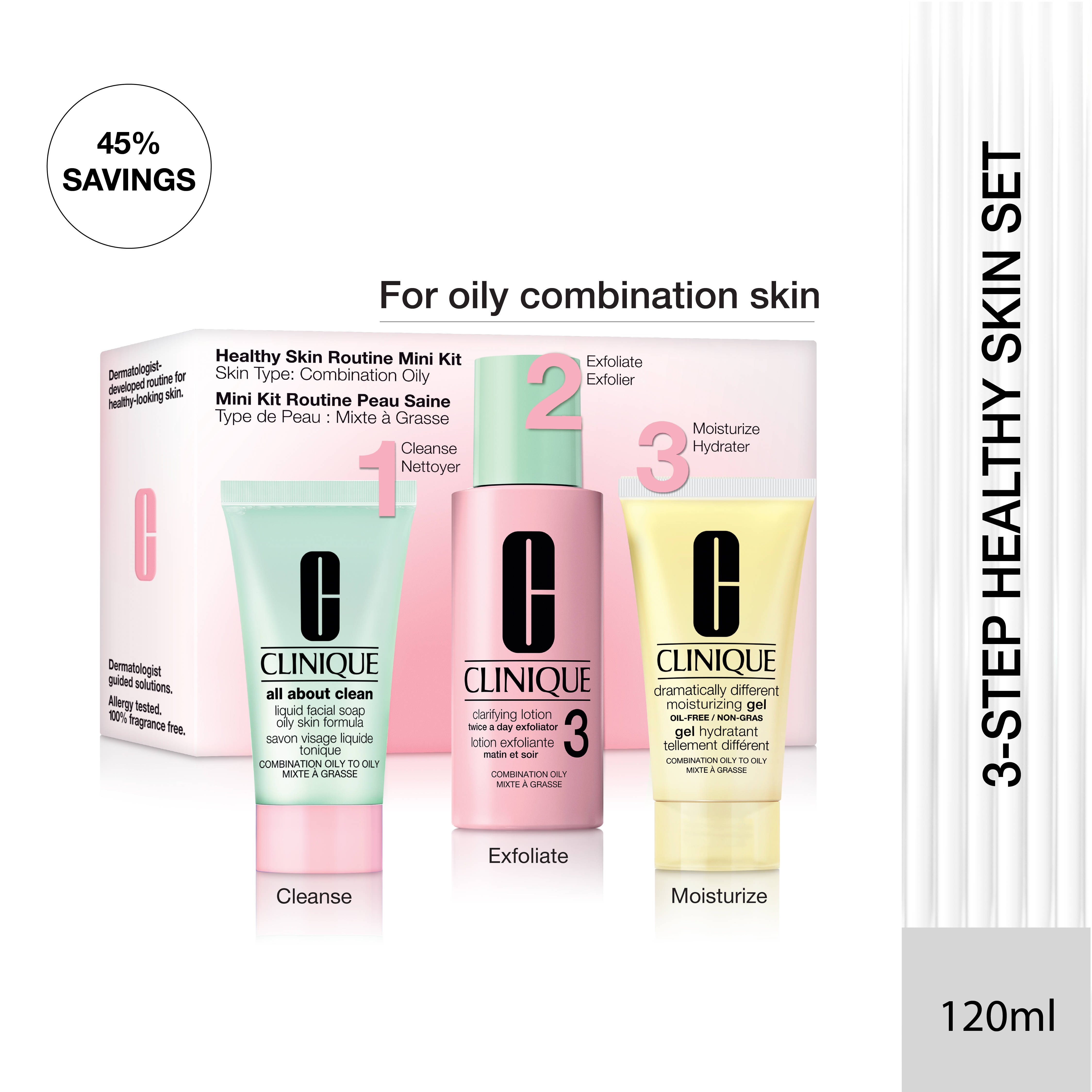 Clinique Healthy Skin Routine: Mini 3-Step Kit For Combination Oily Skin