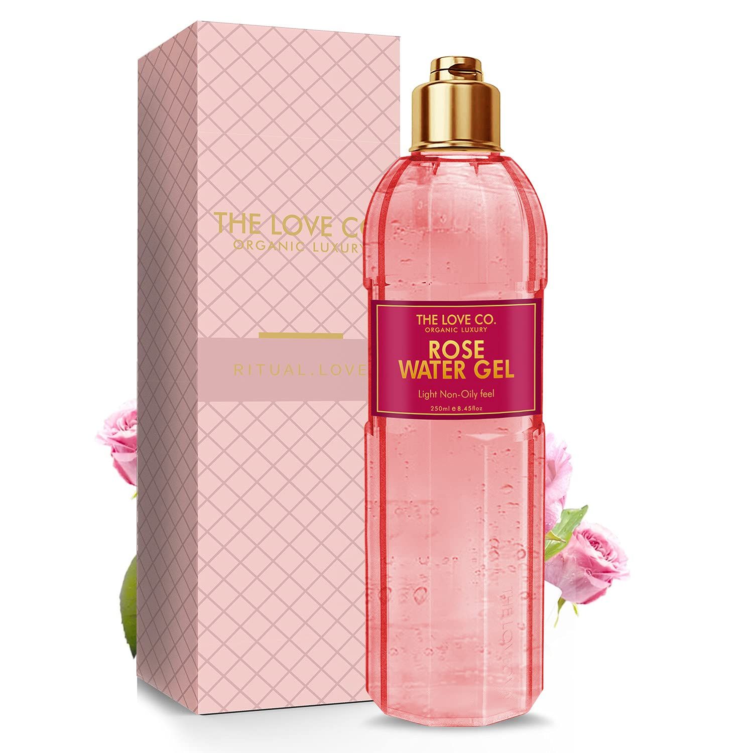 The Love Co. Rose Water Gel For Face, Rose Soothing Overnight Gel,face Mask