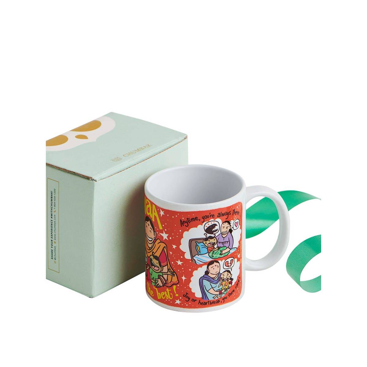 Chumbak Maa' You're the best! Mug (Coral)