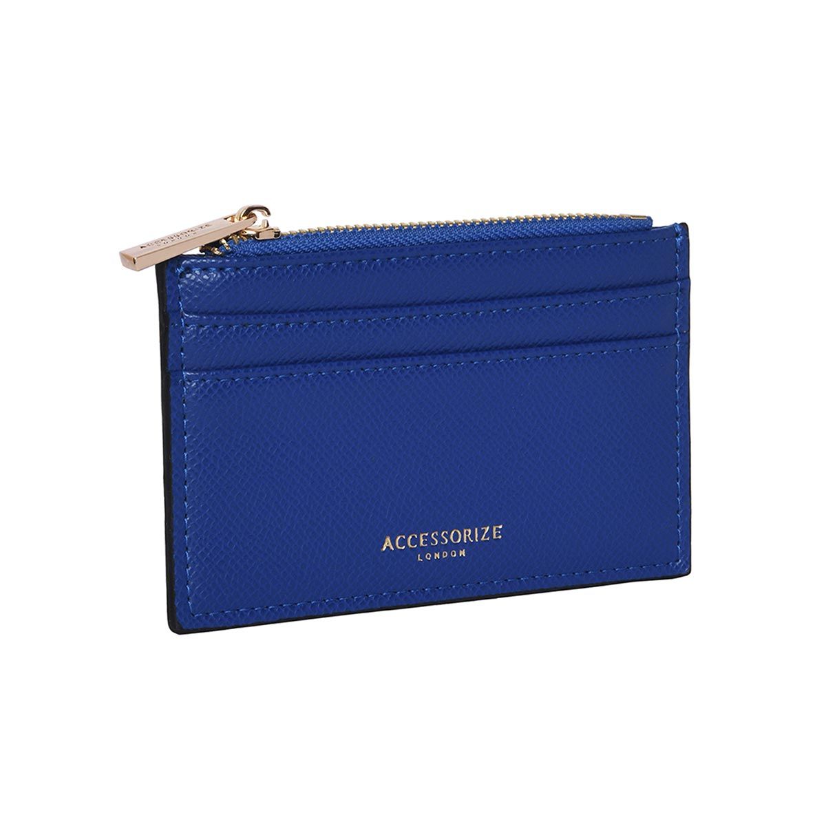 Buy Accessorize London Womens Faux Leather Cobalt 3 Compartment Card
