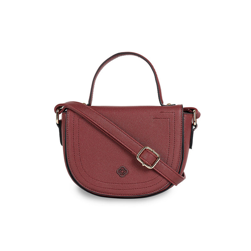 burgundy sling bag