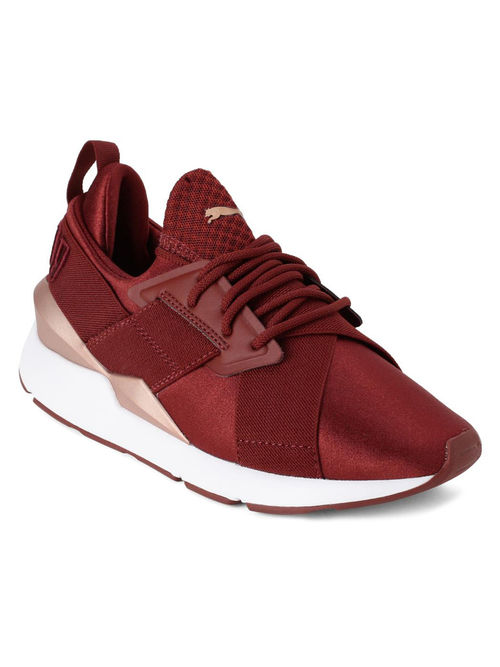 Puma Muse Satin EP WNS Fired Brick Casual Shoes Maroon (6)