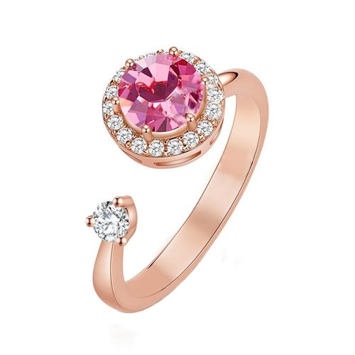 Buy Yellow Chimes Rose Gold-Plated Pink Swarovski Crystal