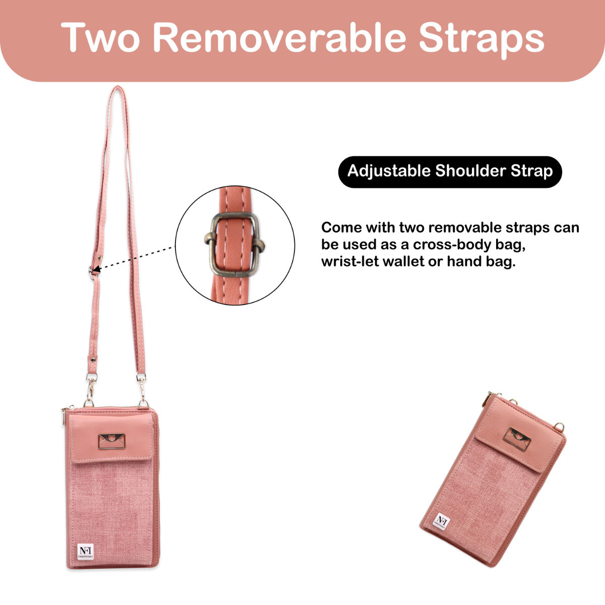 Amazon.com: Pink Touchscreen Phone Purse Crossbody for Women,Cellphone  Crossbody with Shoulder Strap,Waterproof Crossbody Phone Wallet Case with  Transparent Window up to 6.7