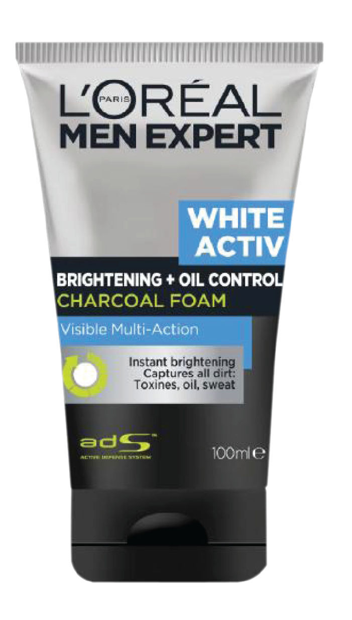 L'Oreal Paris Expert White Activ Oil Control + Brightening Charcoal Foam For Men