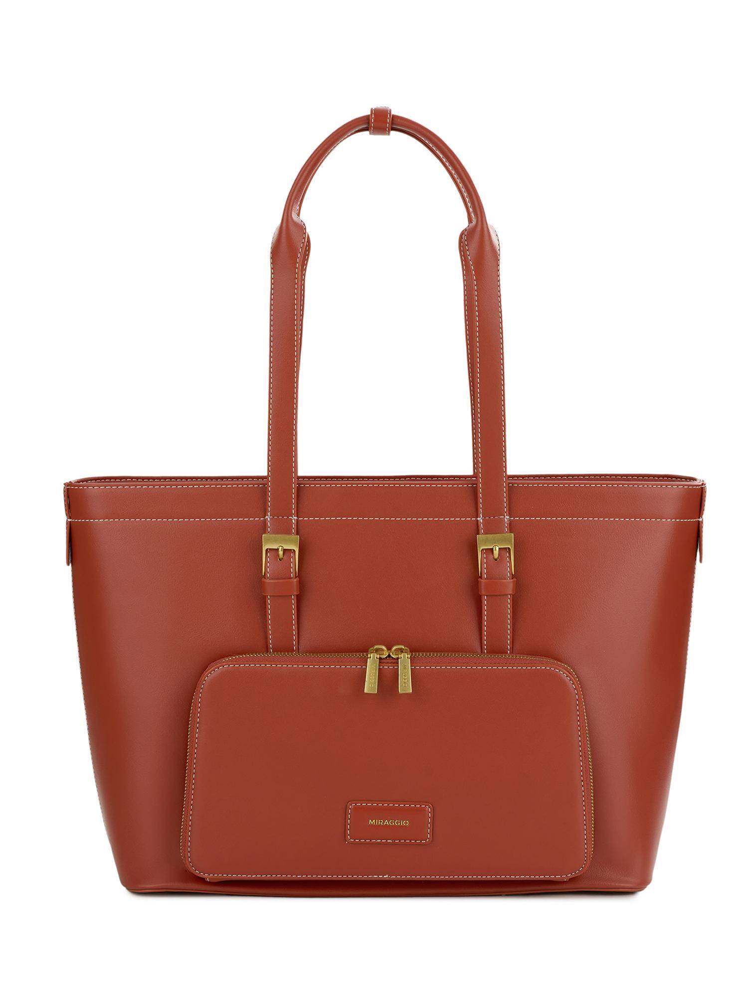 MIRAGGIO Hustler 14 Inch Tote Bag - Rust (L)