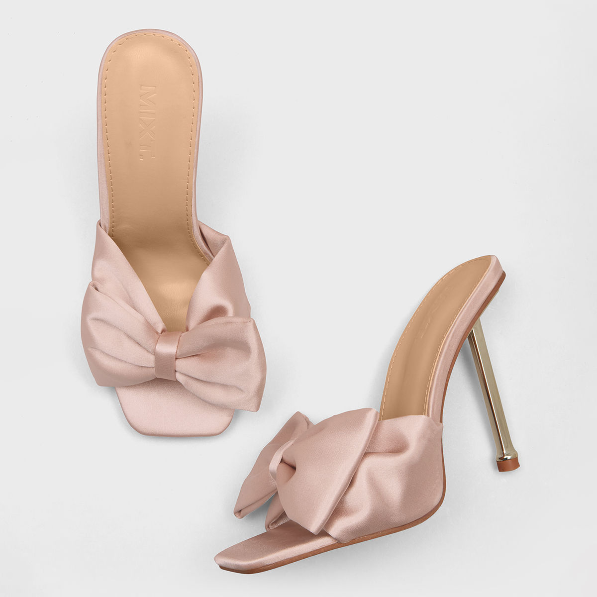 Big bow mule discount heels