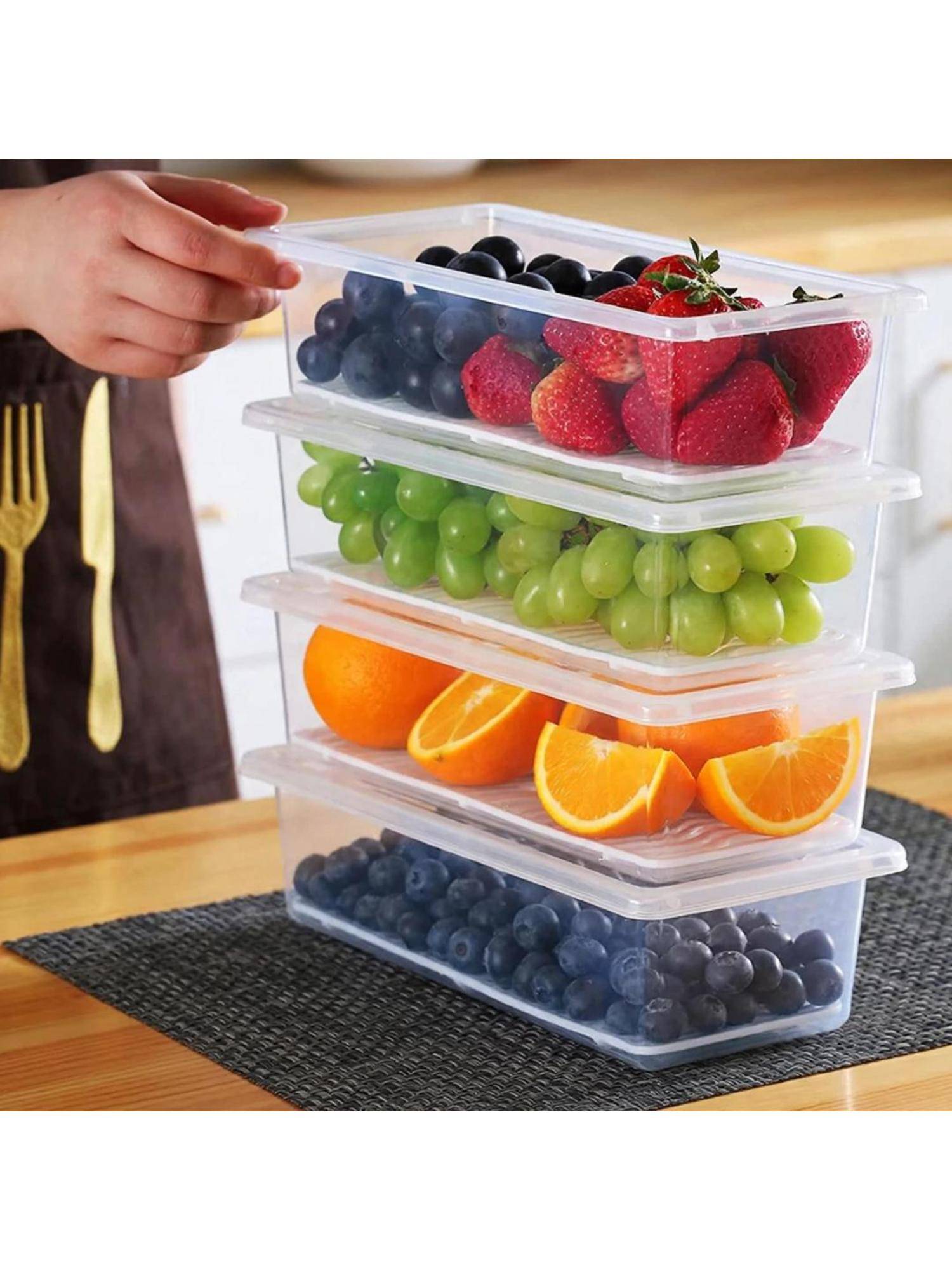 Awestuffs Fridge Storage Containers(Pack of 4)