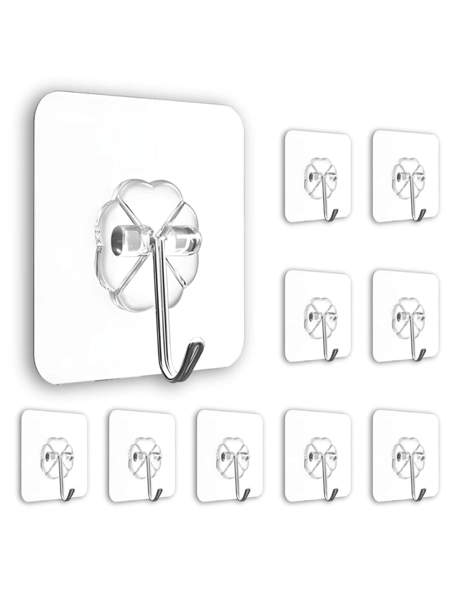 Awestuffs Flower Hooks for Wall Without Drilling (Pack Of 10)