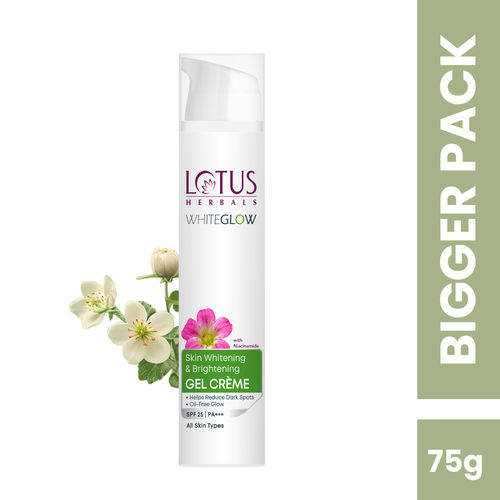 Lotus Herbals WhiteGlow Skin Whitening & Brightening Gel Cream SPF 25 PA+++|With Niacinamide