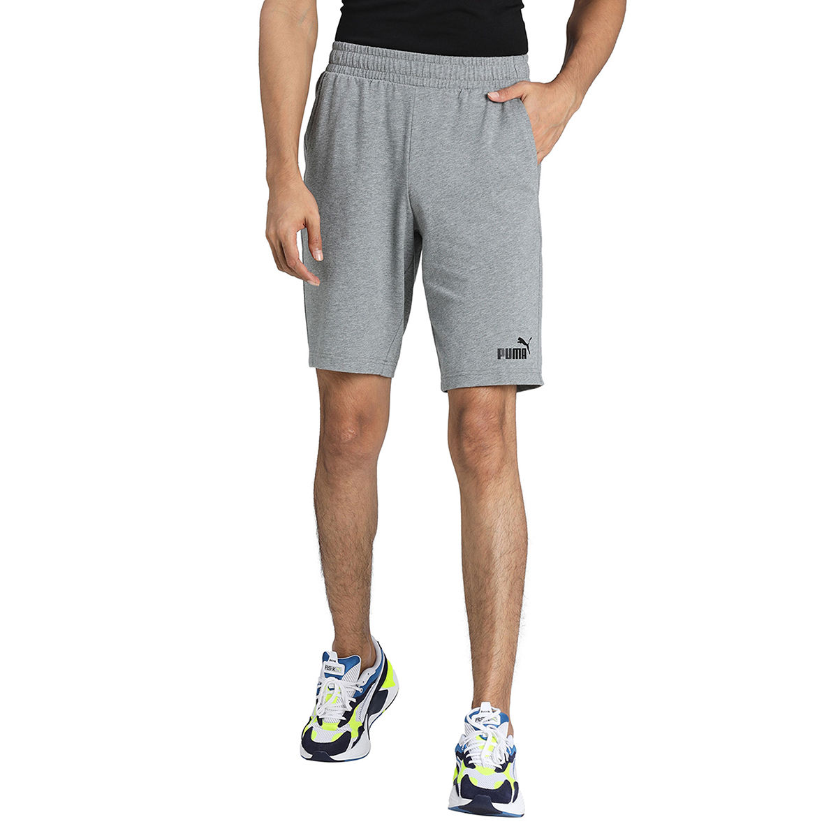 Puma ESS Jersey Mens Grey Casual Shorts (M)