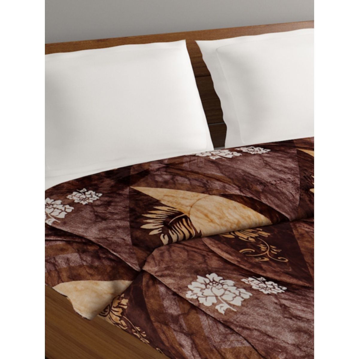 Bombay Dyeing 795 GSM 100 Polyester Brown Juniper Double Comforter