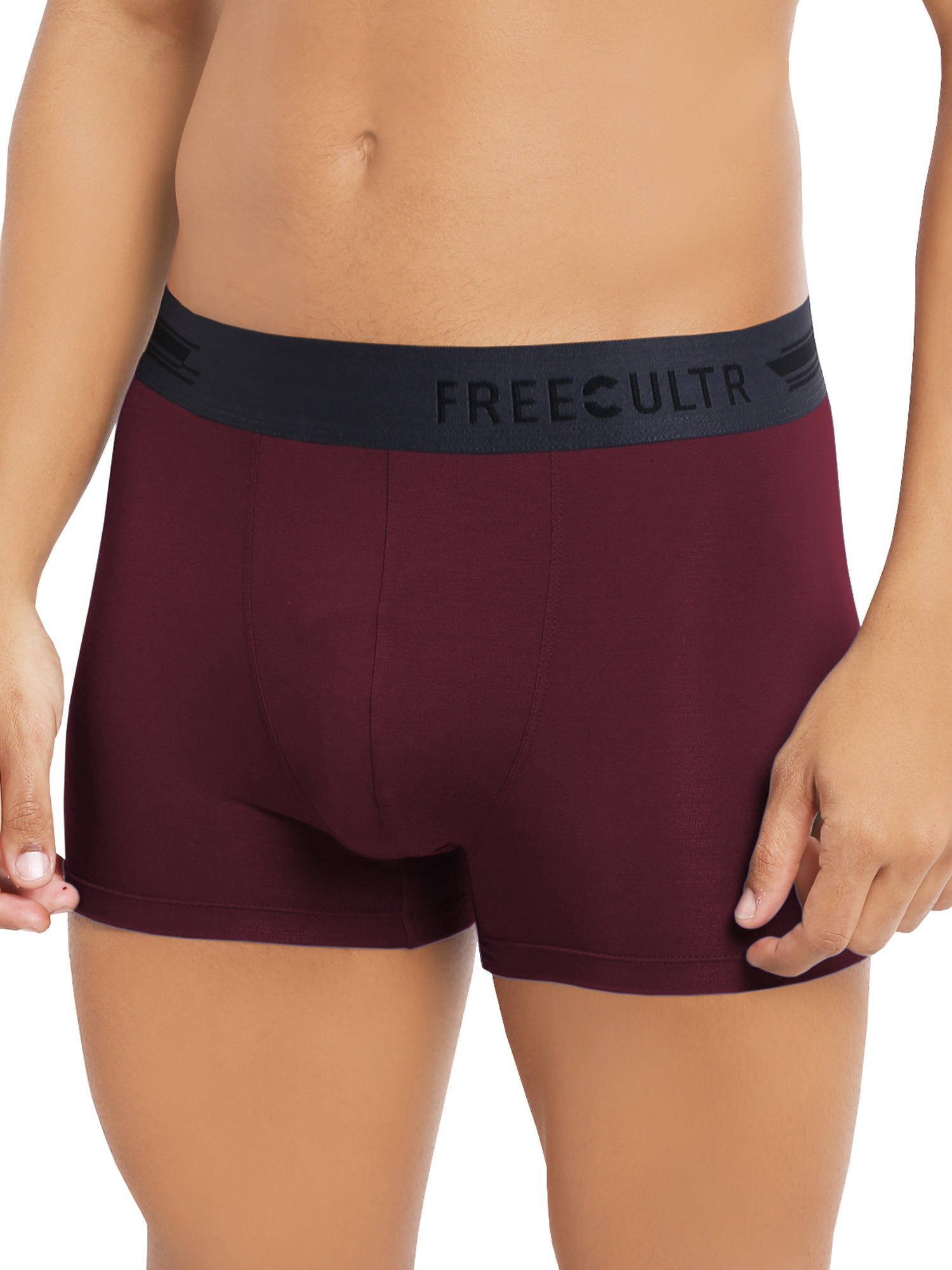 FREECULTR Anti-Microbial Air-Soft Micromodal Underwear Trunk Pack Of 1 - Red (M)
