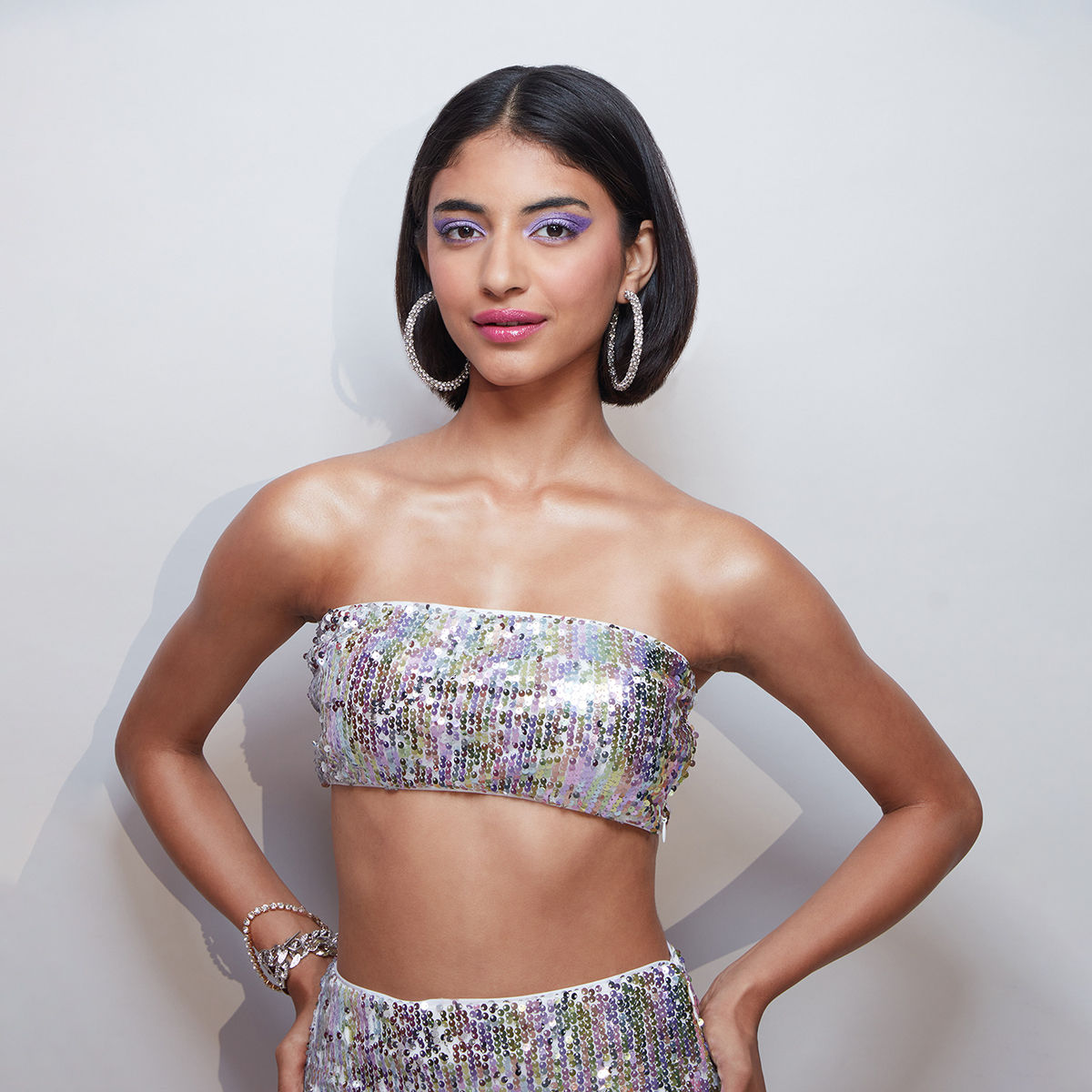 Mixt By Nykaa Fashion Multicolor Sequin Tube Top Buy Mixt By Nykaa