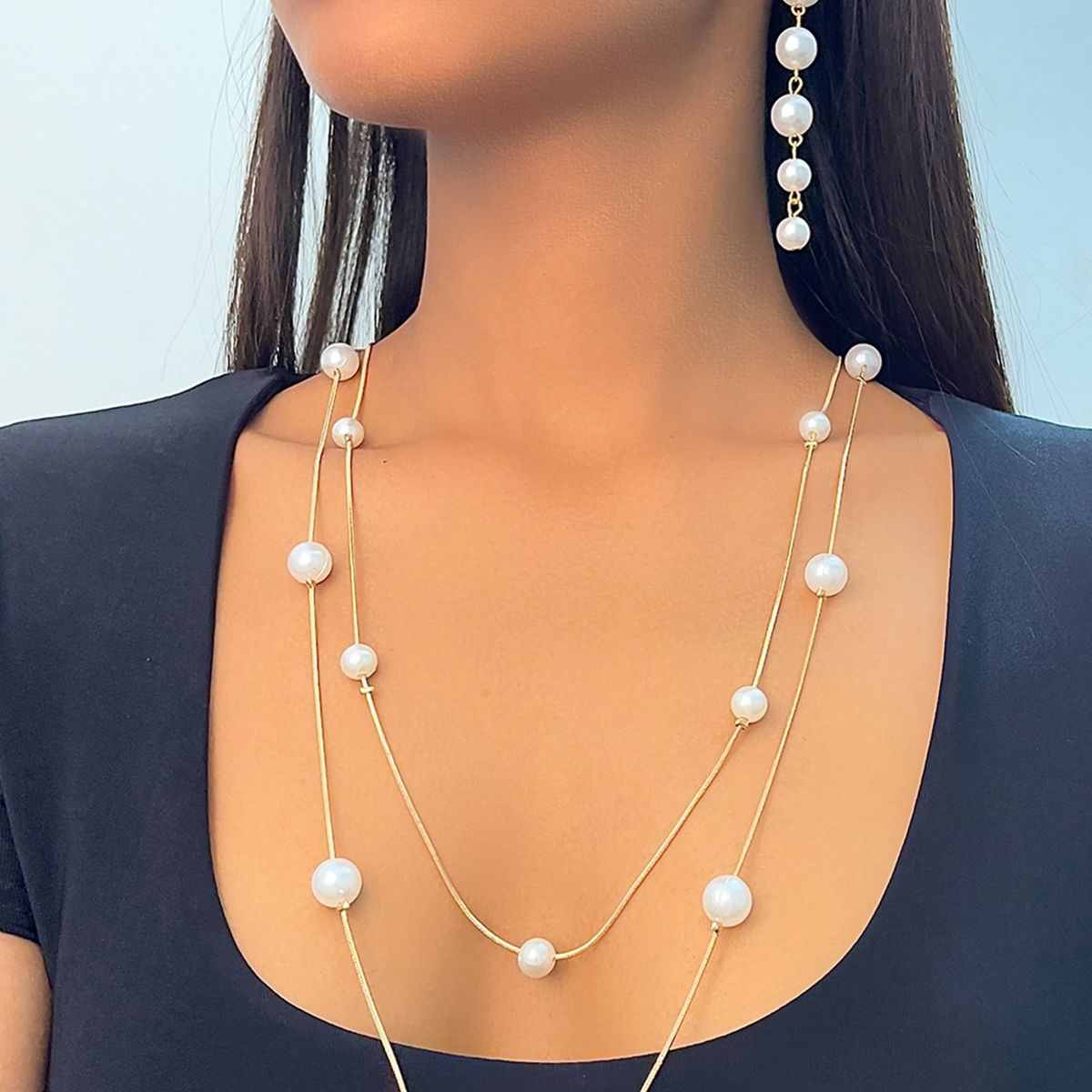 Update more than 84 pearl drop necklace and earrings super hot