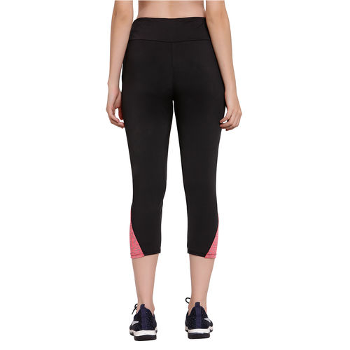 Buy Cukoo Black & Pink Activewear/Yoga/Gym/Sports Track Pants with Zipped  Pocket Online