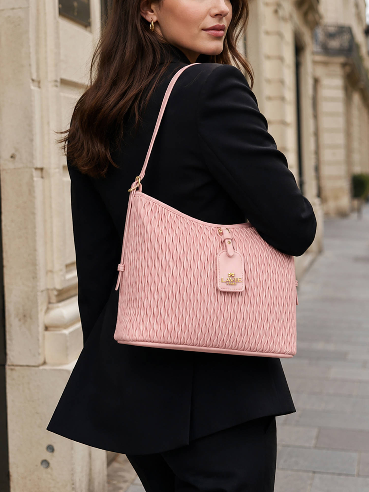 Lavie Paris Women Pink Pli Elite Shoulder Bag (M)