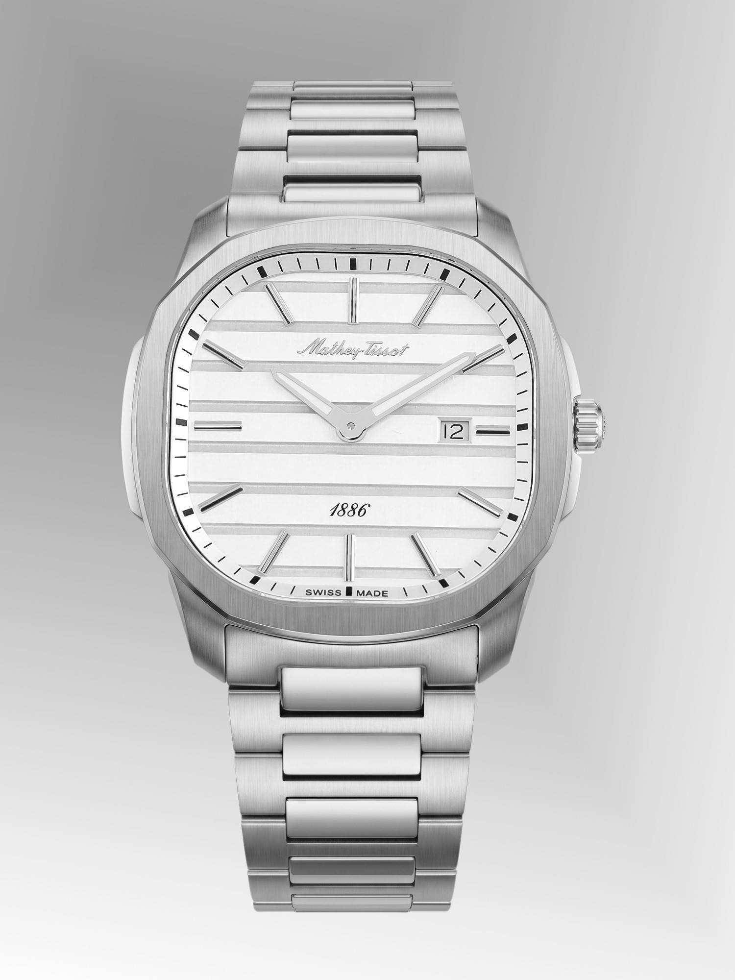 Mathey-Tissot Swiss Made Quartz White Dial Analog Watch - H413AI (M)