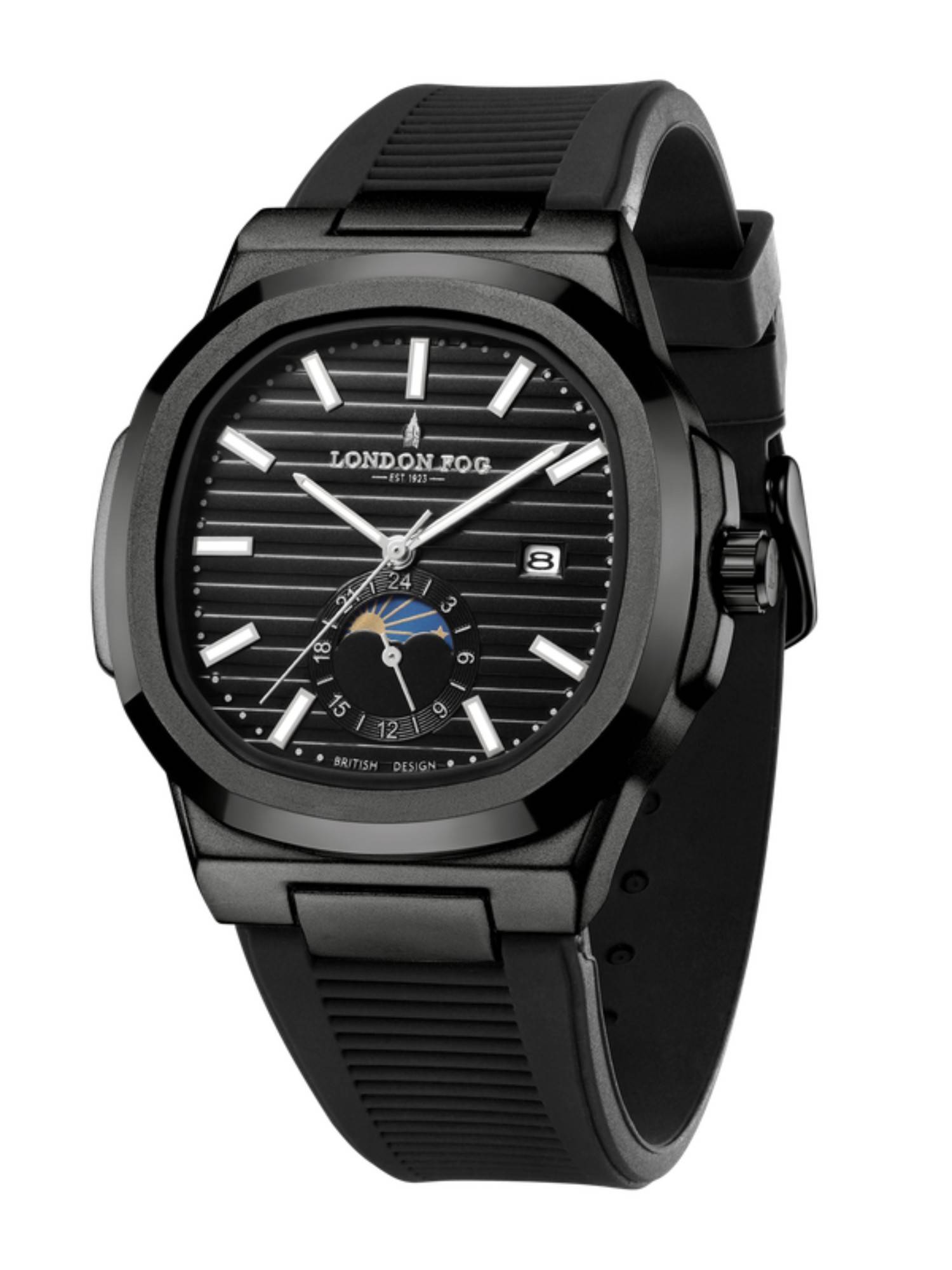 London Fog Greenwich Collection Analog Quartz Black Dial Watch - LFM10018 (M)