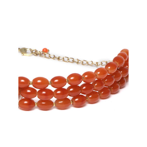 Buy Blueberry Oange Precious Beads Choker Necklace Online