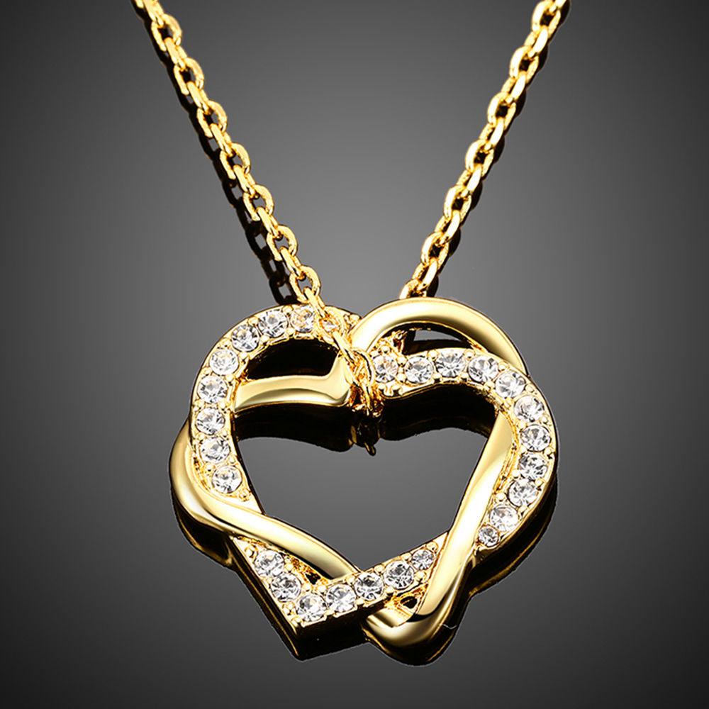 Chante Pendant Necklace | Gold Silver Love Heart Zirconia Chain | Crystal  heart necklace, Gold chain necklace, Cubic zirconia heart