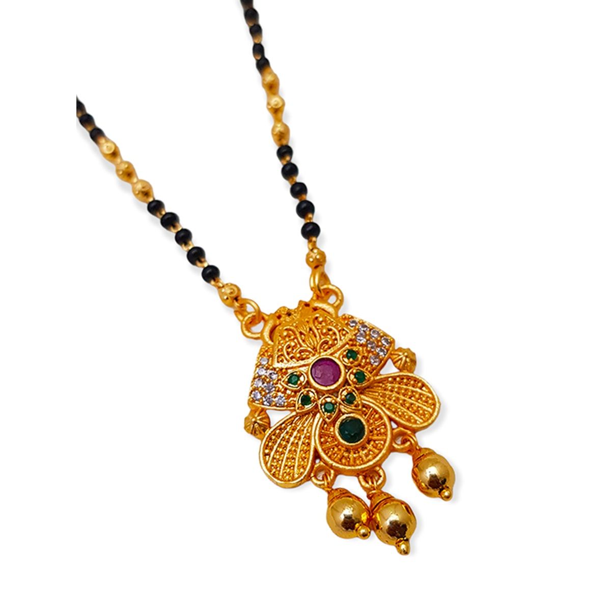 Buy GRIIHAM Gold Plated Medium Length Mangalsutra Online