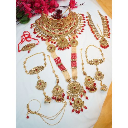 Jewellery Bridal Dulhan All Set Buy GRIIHAM Fancy Dulhan Gold - Main Image