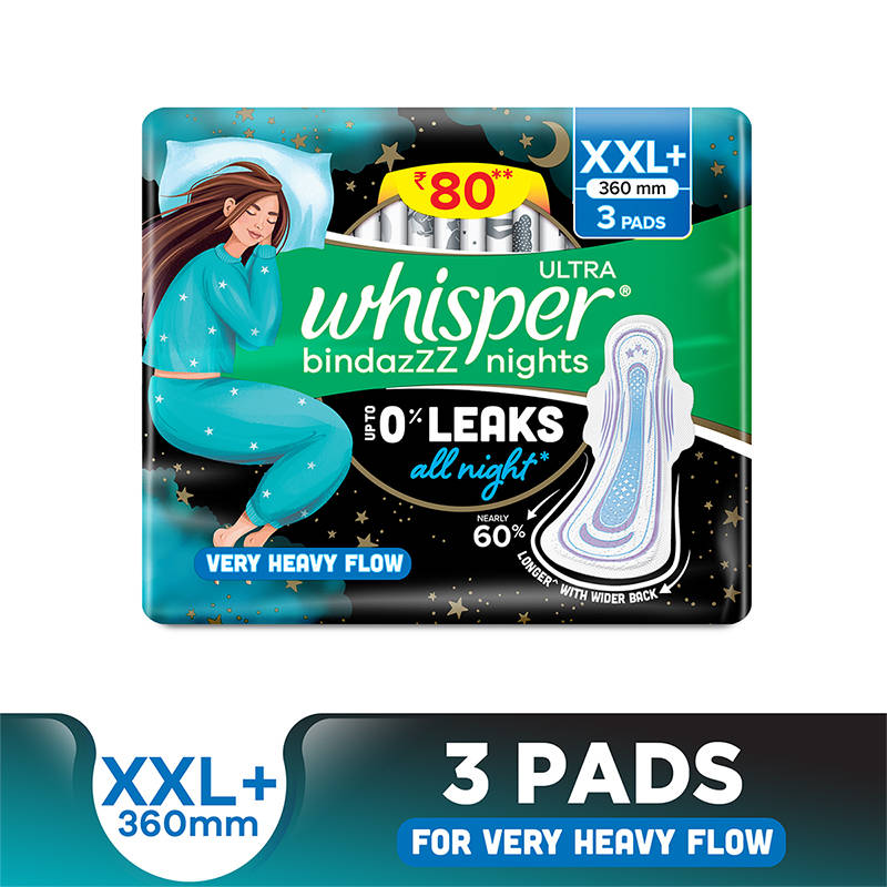 Whisper Super Premium Nights Ultra XXL+ - Pack Of 3