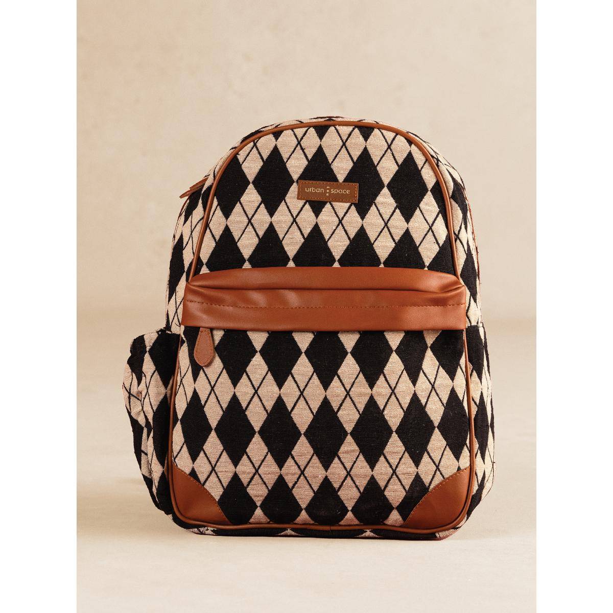 Urban Space Unisex Black Backpack