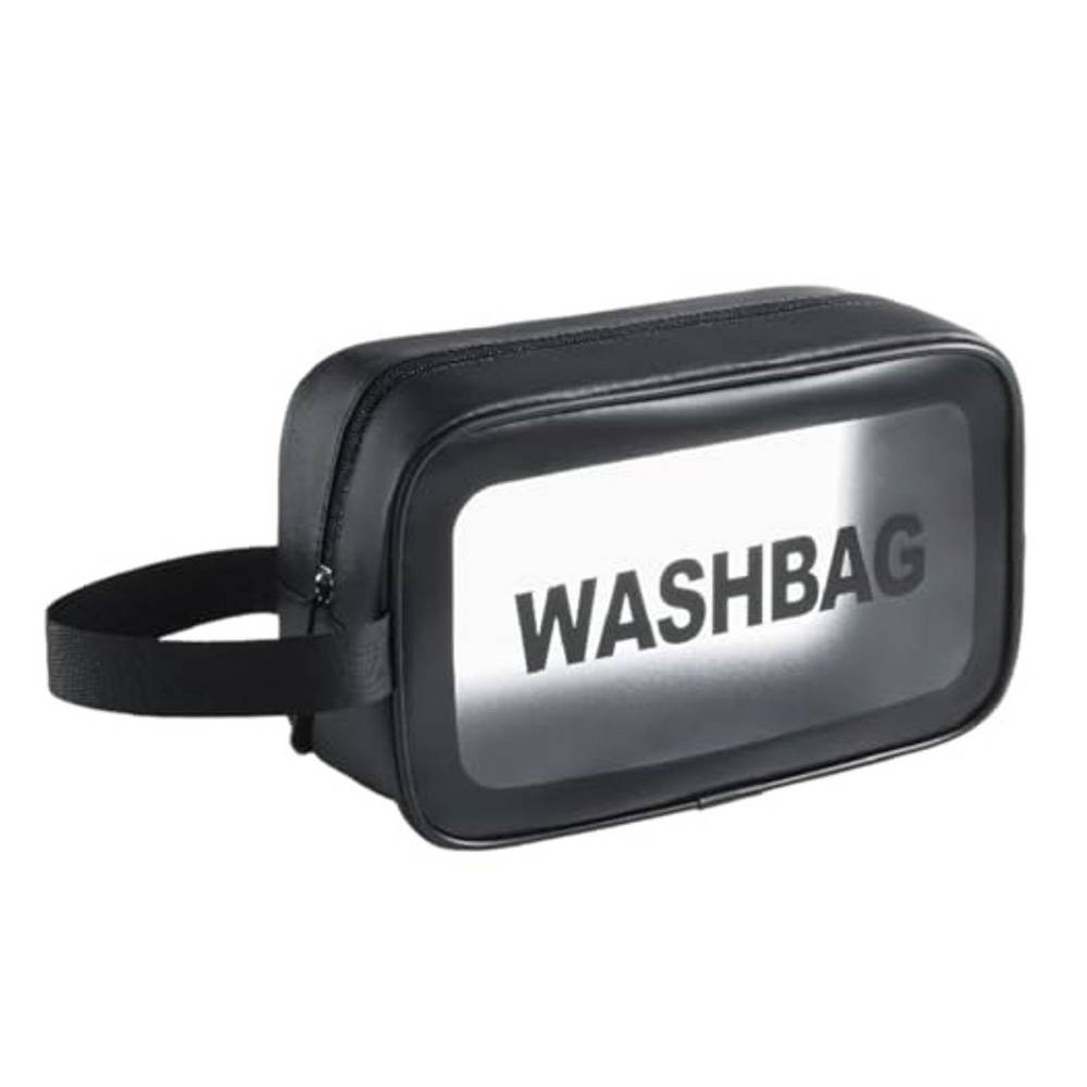 Kayanara Transparent Travel Medium Makeup Bag - Black Wash Bag