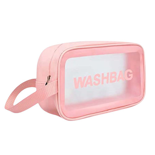Kayanara Transparent Travel Small Makeup Bag Pink Wash Bag