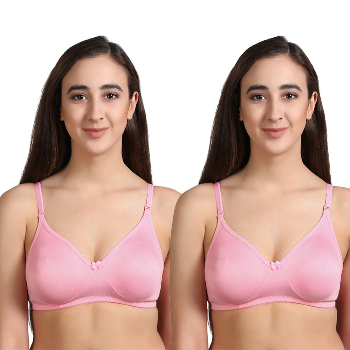 Buy Groversons Paris Beauty Non-Padded Wirefree Full-Coverage Bra-PO2 Online