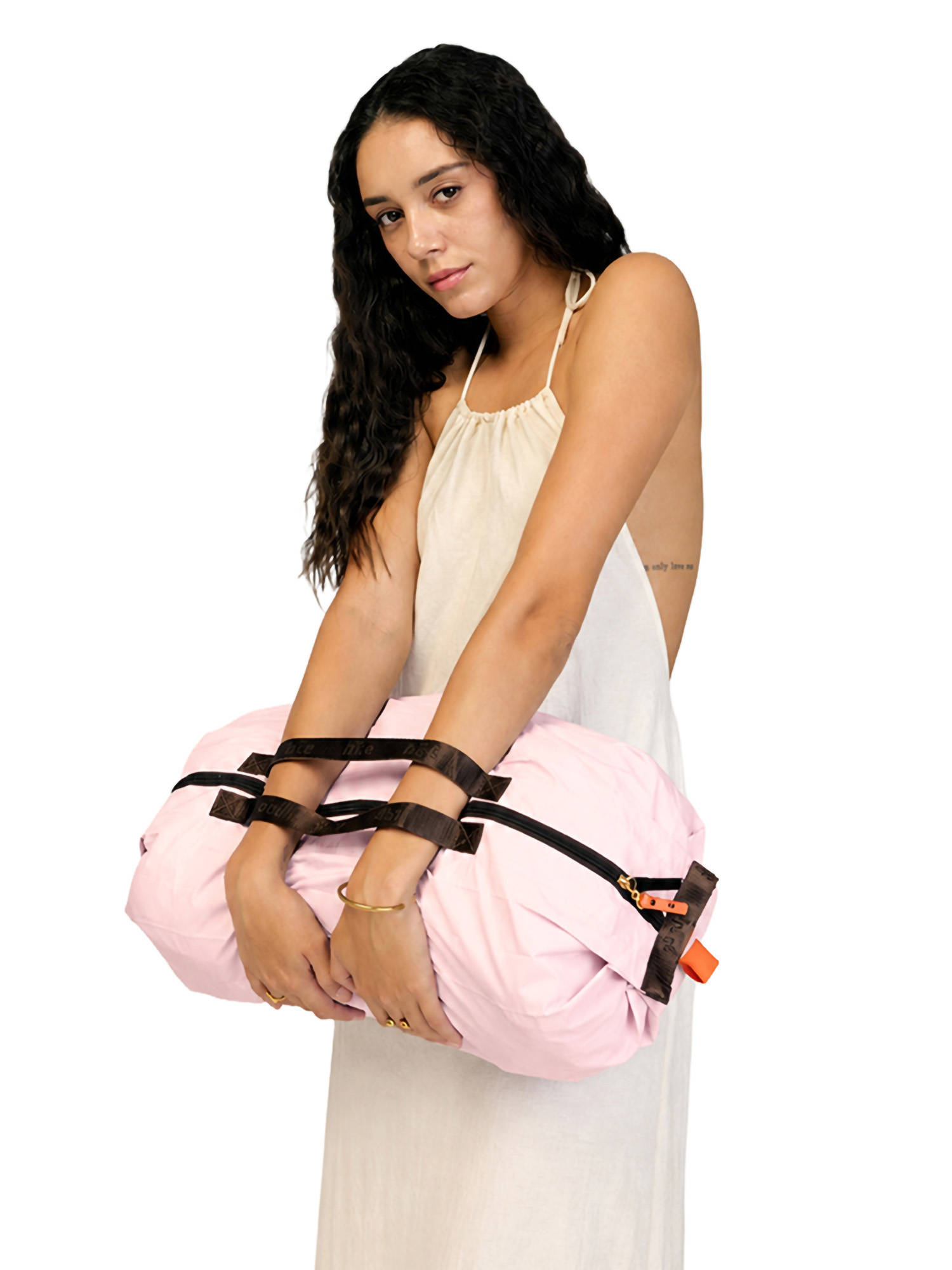 HIE Burrito Duffel Baby Pink