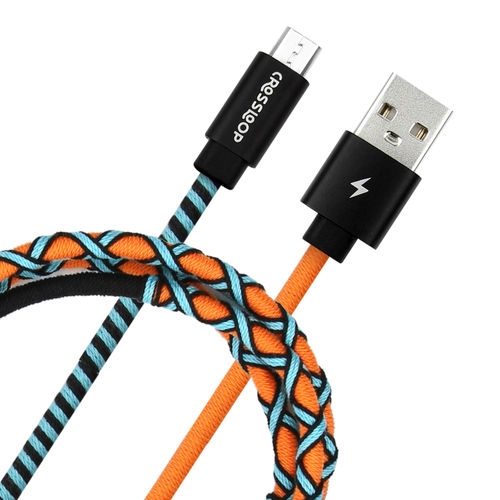 Crossloop Tangle Free Micro USB Fast Charging Cable - Orange ...