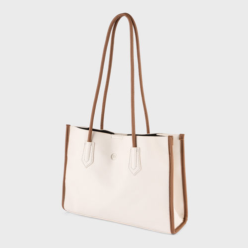 Buy Twenty Dresses by Nykaa Fashion Off White Solid Tan Piping