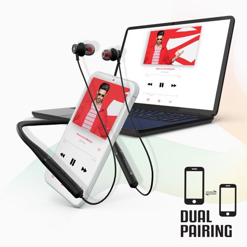 Buy Zebronics Zeb-Yoga 90 Pro Wireless in-Ear Neckband Earphone, Rapid  Charge, Dual Pairing (Black) Online