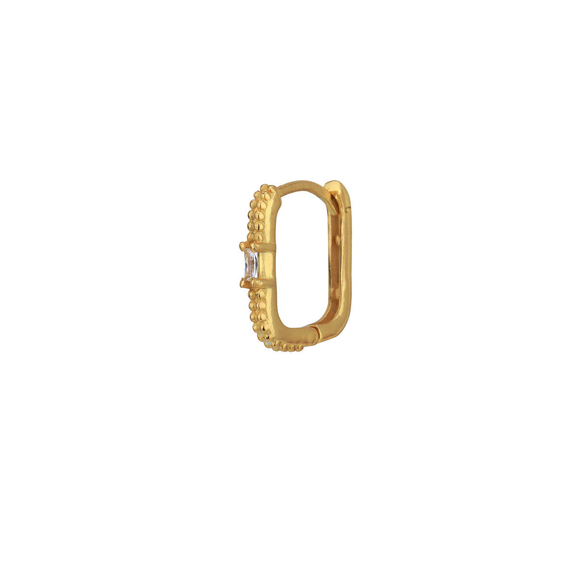 Buy Carlton London 18Kt Gold Plated with Cz Hoop Earring Online
