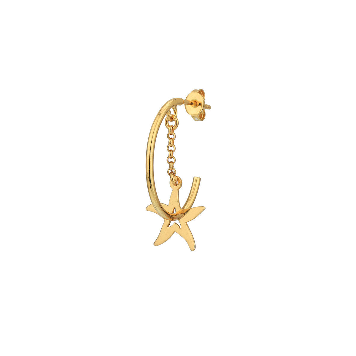 Buy Carlton London 18Kt Gold Plated Dangling Star Drop Earring Online