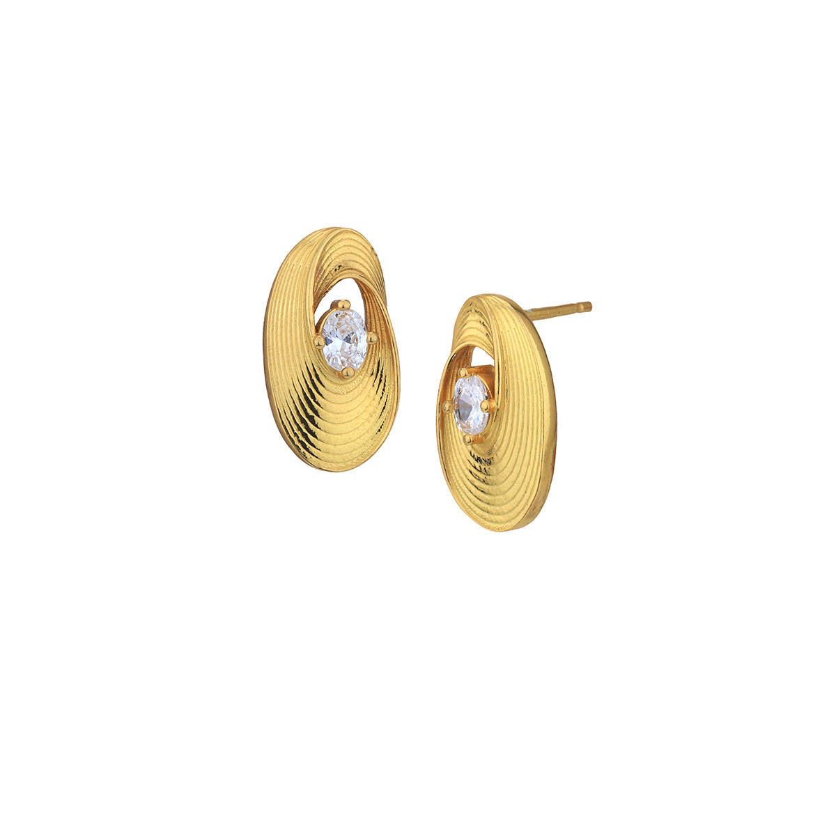 Buy Carlton London 18Kt Gold Plated with Cz Contemporary Stud Earring ...