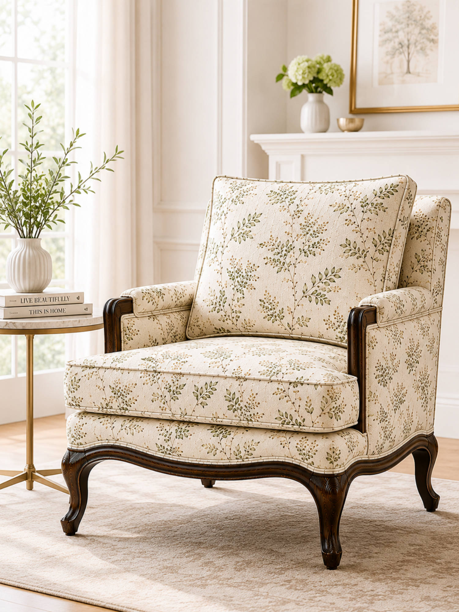 JABRIX Beige Elyra Arm Chair