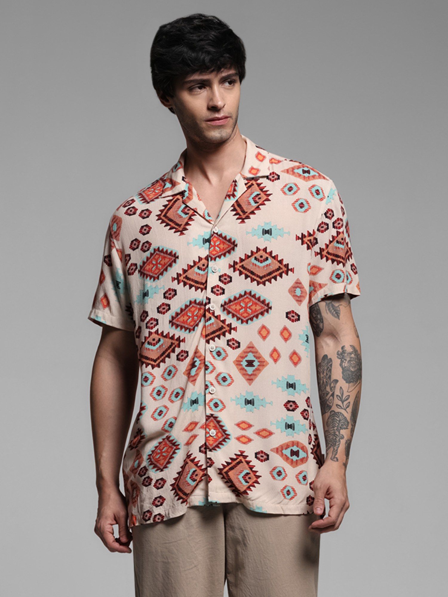 Buy Jack & Jones Multi Color Regular Fit Printed Shirt Online