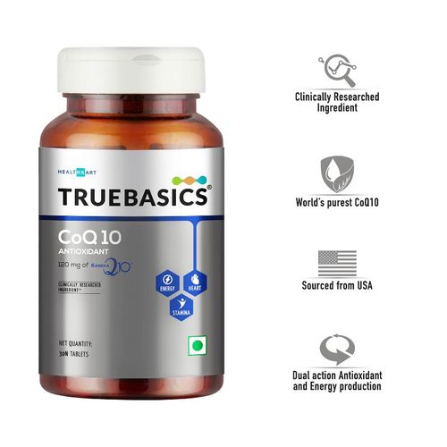 truebasics coq10 coenzyme q10 120 mg of kaneka q10 tablets
